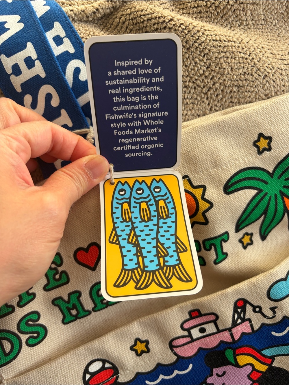 Whole Foods Market x Fishwife Limited Edition Reusable Bag (Large) - Picture 3 of 7